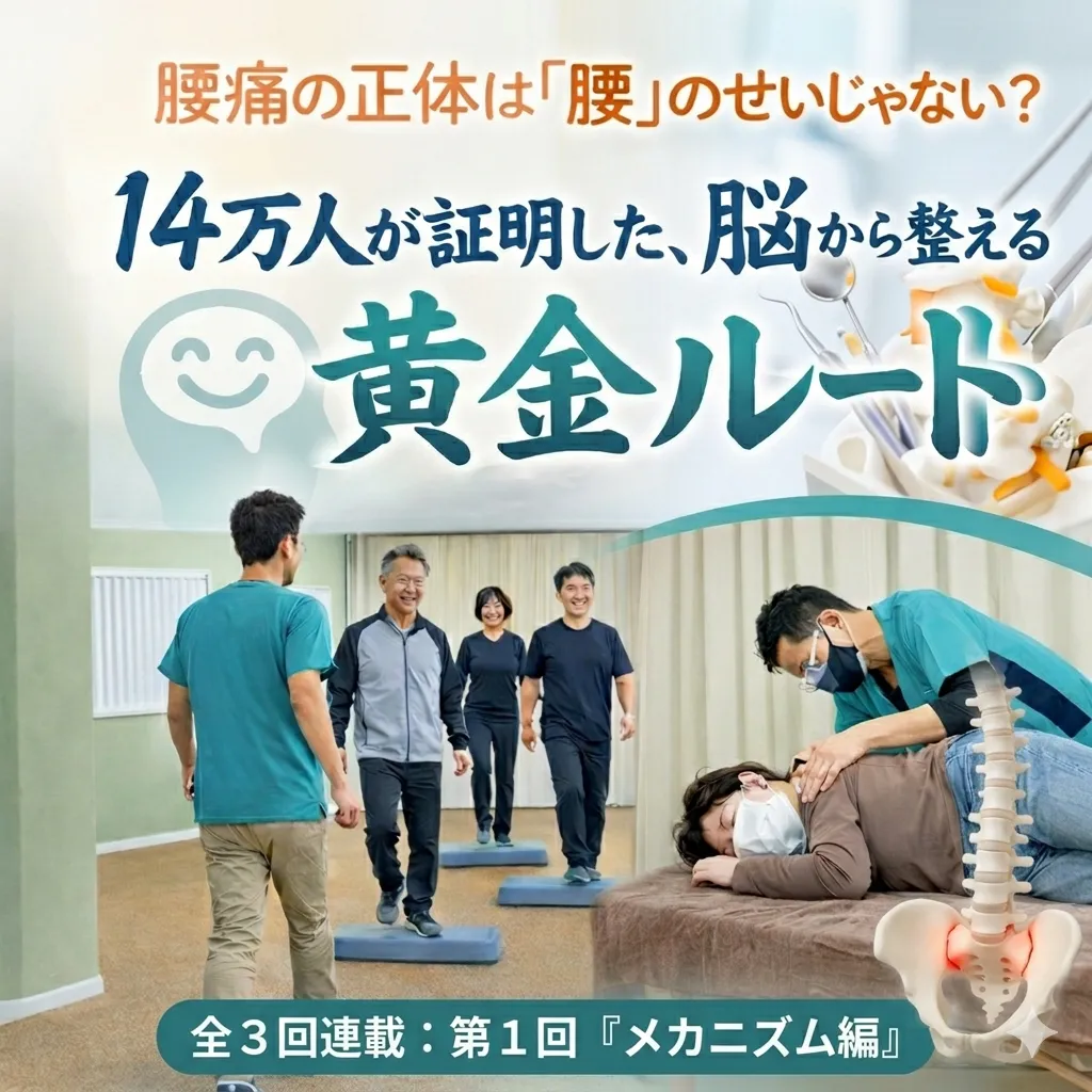 【全３回連載：第１回】腰痛の正体は「腰」のせいじゃない？14万人が証明した、脳から整える黄金ルート